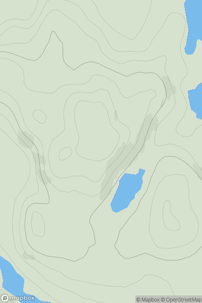 Thumbnail image for Meall Dubh [Loch Maree to Loch Broom] [NG869800] showing contour plot for surrounding peak